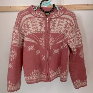 Peruvian Link Alpaca Collection Pnk Winter Sweater